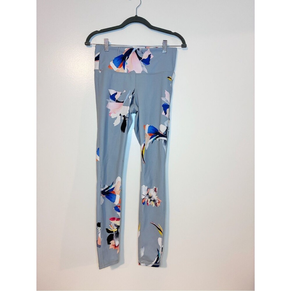 Athleta Paradise Floral High Rise Chaturanga Leggings - Slate Blue - Small S